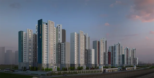 송내역 푸르지오 센트비엔 조감도